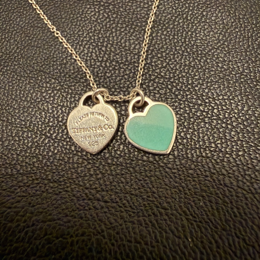 Return to Tiffany® Tiffany Blue® Double Heart Tag Pendant in Silver, Mini